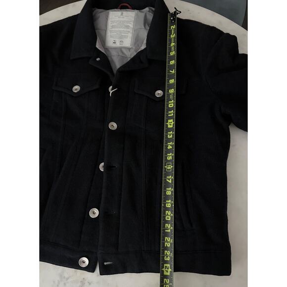 $7000 Brunello Cucinelli Padded Blue Cashmere Trucker Jacket Men Size Medium - Picture 12 of 15
